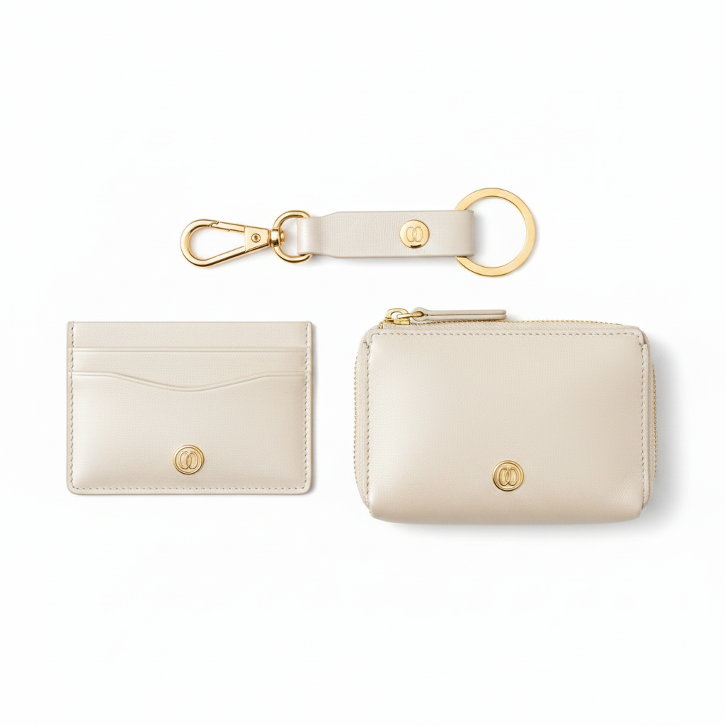 Set Coordinato OROORO® Desiderium in Pelle Nappa Oyster