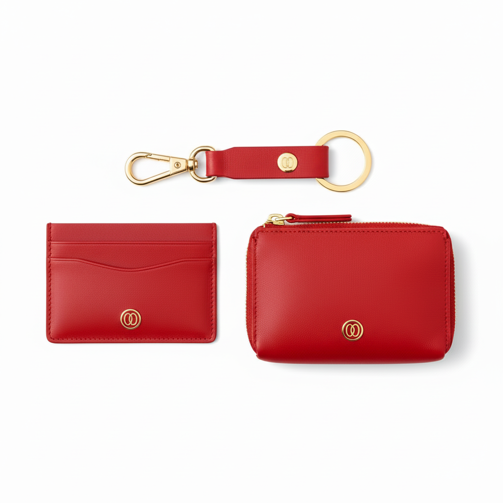 Set Coordinato OROORO® Desiderium in Pelle Nappa Santa Claus